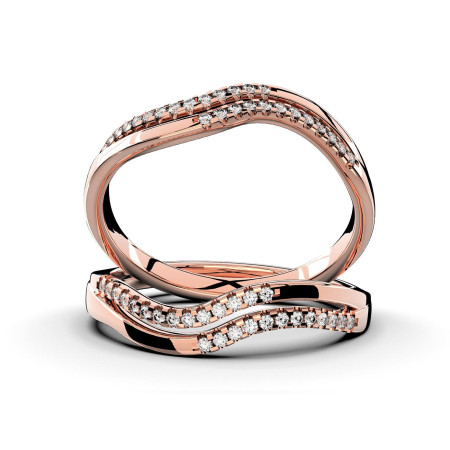 Uneven Two Line Stackable Ring