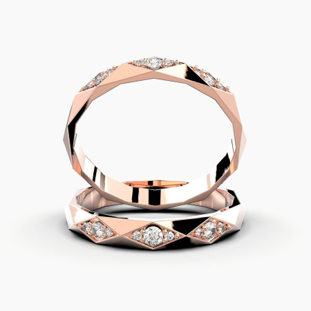 Amour Amulet Multi Faceted Diamond Ring