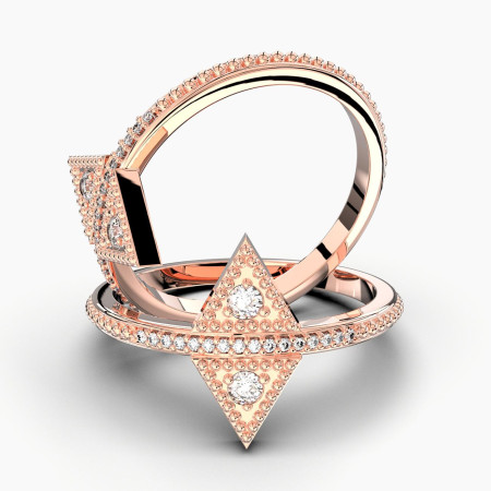 Double Tringle Diamond Ring