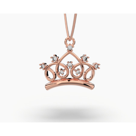 Crown Diamond Pendant