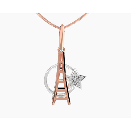 The Eiffel Tower Diamond Pendant 