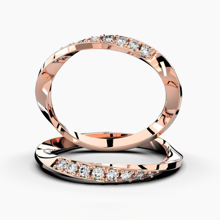 Bold Twisted Diamond Ring